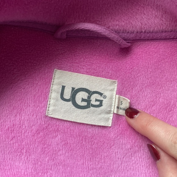 Beautiful Pink Small Ugg Super Soft Duffield Robe With Pockets - Picture 8 of 10